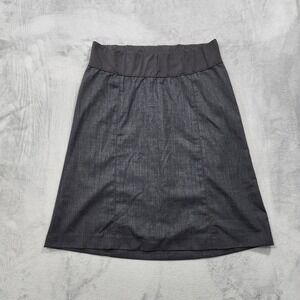 Vintage Gap Maternity Skirt Womens 8 Black Denim A-Line Casual Stretch‎ Preppy